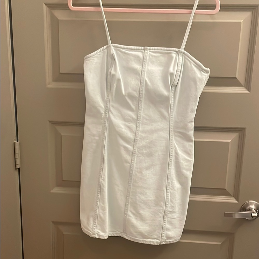 Zara Light Blue Strapless Dress